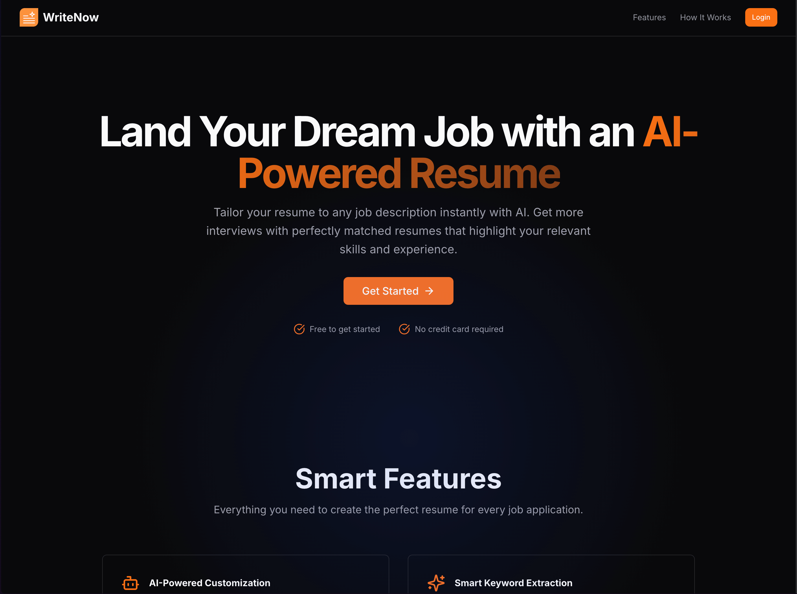 WriteNow product interface